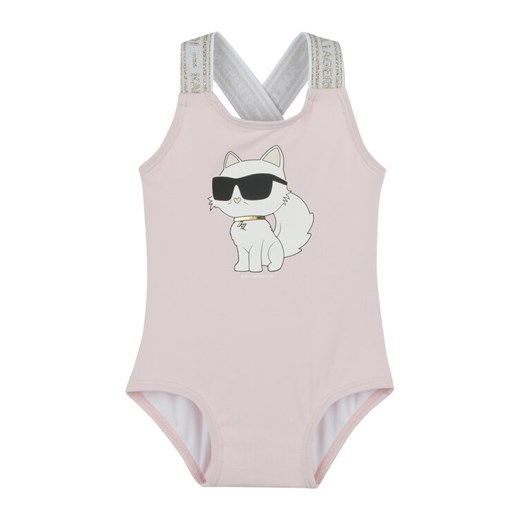 Karl Lagerfeld Kids Strój kąpielowy Z30512 M Różowy ze sklepu MODIVO w kategorii Stroje kąpielowe - zdjęcie 183894979