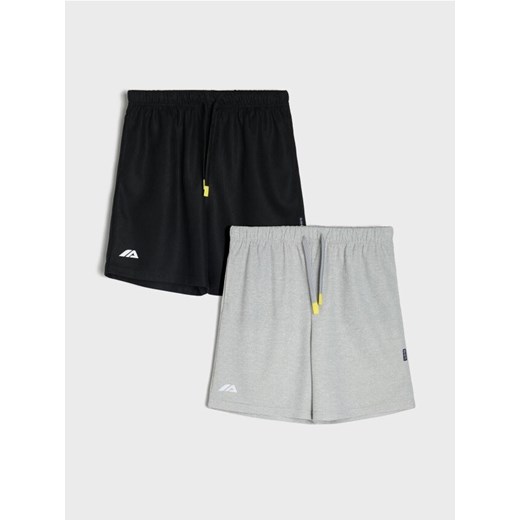 Sinsay - Szorty z efektem odblaskowym 2 pack Active - czarny ze sklepu Sinsay w kategorii Spodenki chłopięce - zdjęcie 183896385