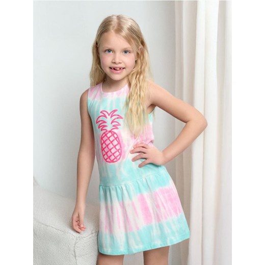 Sinsay - Sukienka z baskinką tie-dye - wielobarwny ze sklepu Sinsay w kategorii Sukienki dziewczęce - zdjęcie 183896417