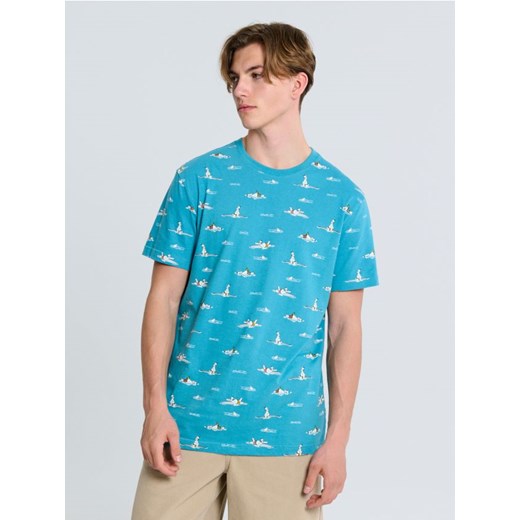 Sinsay - Koszulka ze wzorem The Simpsons - niebieski ze sklepu Sinsay w kategorii T-shirty męskie - zdjęcie 183897755