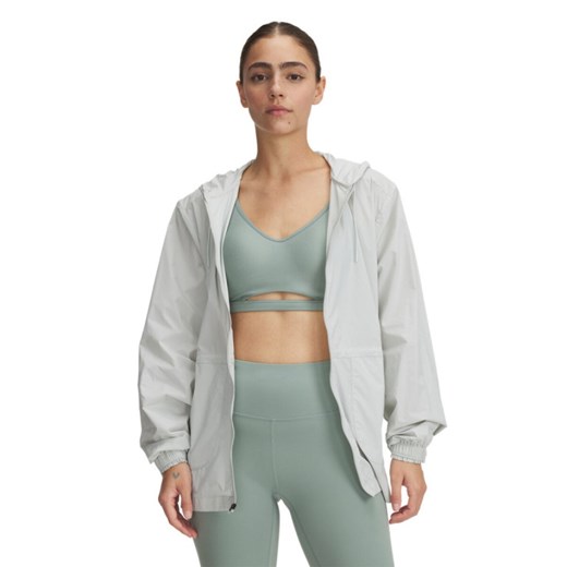 Damska kurtka treningowa Under Armour UA Cinch Waist - zielona ze sklepu Sportstylestory.com w kategorii Kurtki damskie - zdjęcie 183897916