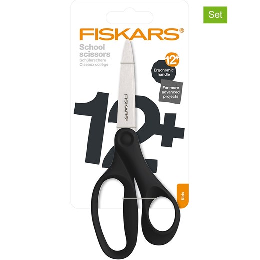 Fiskars Nożyczki szkolne w kolorze czarnym - wys. 18 cm - 12+ ze sklepu Limango Polska w kategorii Akcesoria kuchenne - zdjęcie 183898097