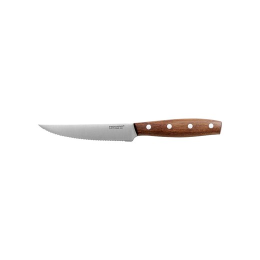 Fiskars Nóż w kolorze brązowo-srebrnym do pomidorów - dł. 12 cm ze sklepu Limango Polska w kategorii Noże kuchenne - zdjęcie 183898186