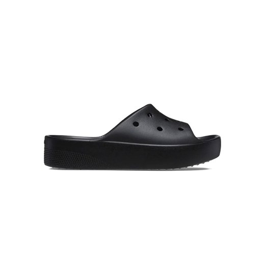 Klapki damskie Crocs z gumy na platformie