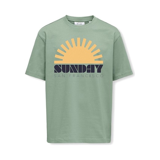 ONLY &amp; SONS Junior Koszulka &quot;Fred&quot; w kolorze zielonym ze sklepu Limango Polska w kategorii T-shirty chłopięce - zdjęcie 183899278