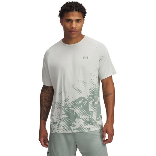 Under Armour Koszulka sportowa w kolorze biało-oliwkowym ze sklepu Limango Polska w kategorii T-shirty męskie - zdjęcie 183899306