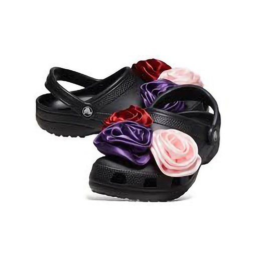 Crocs Chodaki &quot;Rosette&quot; w kolorze czarnym ze wzorem ze sklepu Limango Polska w kategorii Klapki damskie - zdjęcie 183900055