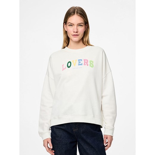 Pieces Bluza &quot;Tove&quot; w kolorze białym ze sklepu Limango Polska w kategorii Bluzy damskie - zdjęcie 183901138