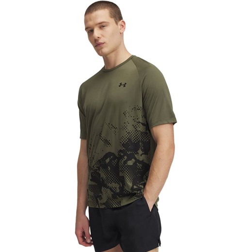 Under Armour Koszulka sportowa w kolorze oliwkowo-czarnym ze sklepu Limango Polska w kategorii T-shirty męskie - zdjęcie 183901785