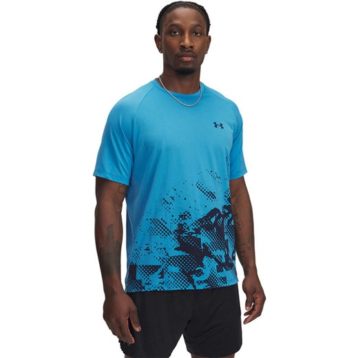 Under Armour Koszulka sportowa w kolorze błękitno-granatowym ze sklepu Limango Polska w kategorii T-shirty męskie - zdjęcie 183901787