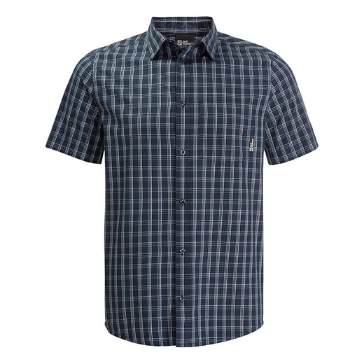 Koszula męska Jack Wolfskin casualowa z krótkim rękawem z kołnierzykiem button down