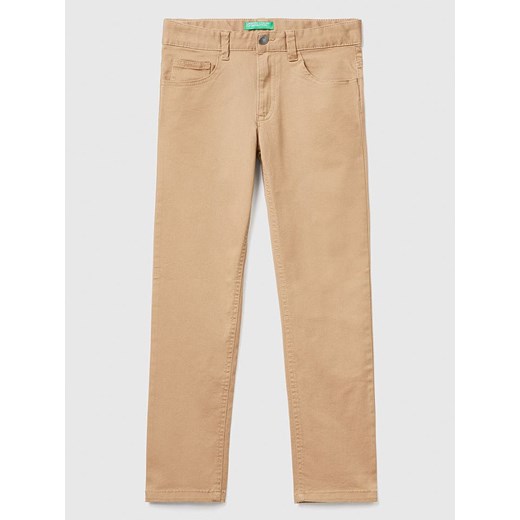 Benetton Spodnie w kolorze jasnobrązowym ze sklepu Limango Polska w kategorii Spodnie dziewczęce - zdjęcie 183902007