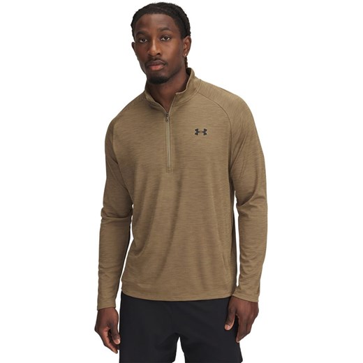 Under Armour Koszulka funkcyjna w kolorze jasnobrązowym ze sklepu Limango Polska w kategorii T-shirty męskie - zdjęcie 183902196