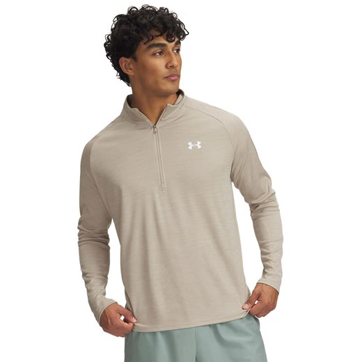 Under Armour Koszulka funkcyjna w kolorze beżowym ze sklepu Limango Polska w kategorii T-shirty męskie - zdjęcie 183902198