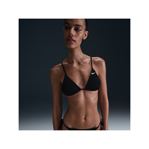Damska trójkątna góra od bikini Nike Swim Essential - Czerń ze sklepu Nike poland w kategorii Stroje kąpielowe - zdjęcie 183902985