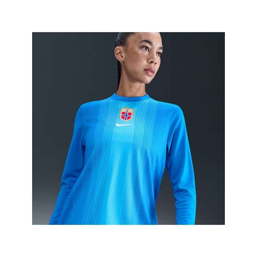 Damska koszulka piłkarska z długim rękawem Nike Dri-FIT Norwegia Stadium Goalkeeper 2025/26 – replika - Niebieski ze sklepu Nike poland w kategorii Bluzki damskie - zdjęcie 183902987