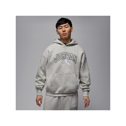 Męska bluza z kapturem o kroju oversize Jordan Brooklyn Fleece - Szary ze sklepu Nike poland w kategorii Bluzy męskie - zdjęcie 183902989