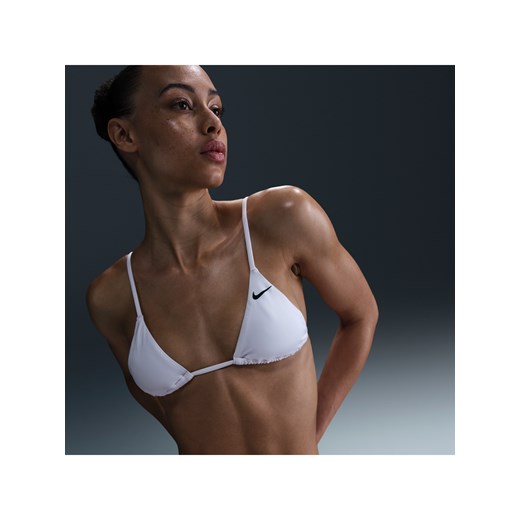 Damska trójkątna góra od bikini Nike Swim Essential - Biel ze sklepu Nike poland w kategorii Stroje kąpielowe - zdjęcie 183903009