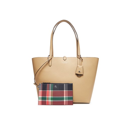 Torebka LAUREN RALPH LAUREN 431795329071 Beżowy ze sklepu eobuwie.pl w kategorii Torby Shopper bag - zdjęcie 183903208