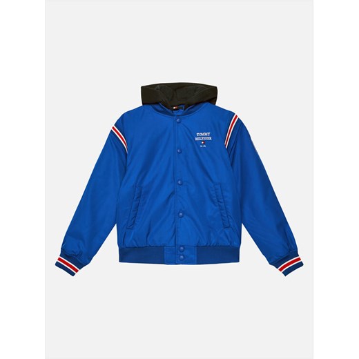 Tommy Hilfiger Kurtka bomber Th Logo Bomber Jacket KB0KB08742 Niebieski Regular Fit ze sklepu MODIVO w kategorii Kurtki chłopięce - zdjęcie 183904246