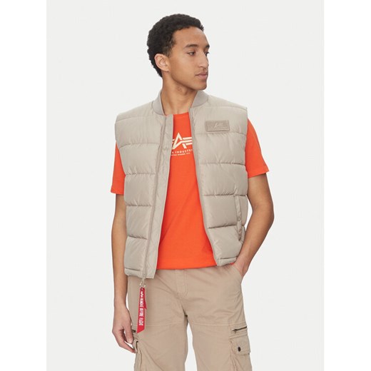 Alpha Industries Kamizelka 118109 Beżowy Regular Fit ze sklepu MODIVO w kategorii Kamizelki męskie - zdjęcie 183904336