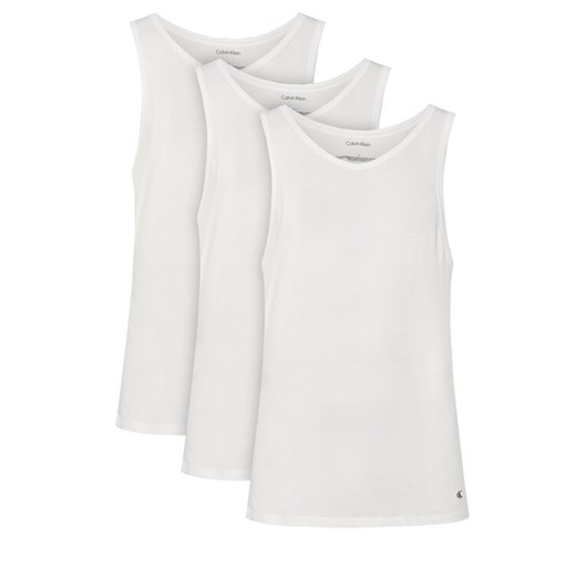 Calvin Klein Underwear Komplet 3 tank topów Tank 3Pk LV00NB4184 Biały Slim Fit ze sklepu MODIVO w kategorii T-shirty męskie - zdjęcie 183904345