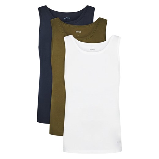 BOSS Komplet 3 tank topów Tank Top 3P Classic 50475278 Kolorowy Regular Fit ze sklepu MODIVO w kategorii T-shirty męskie - zdjęcie 183904357