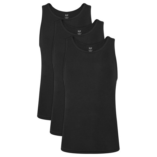 Gap Komplet 3 tank topów 483958-01 Czarny Regular Fit ze sklepu MODIVO w kategorii T-shirty męskie - zdjęcie 183904368