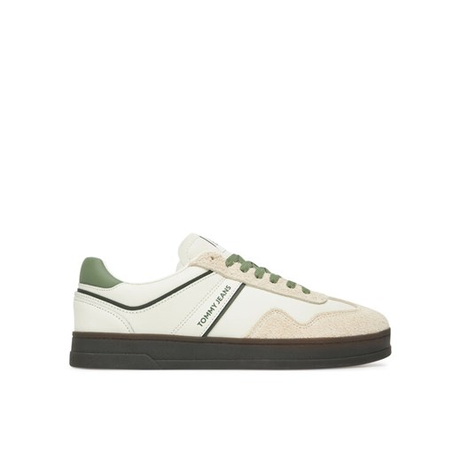 Sneakersy Tommy Jeans The Greenwich Leather EM0EM01587 Biały ze sklepu eobuwie.pl w kategorii Buty sportowe męskie - zdjęcie 183906315