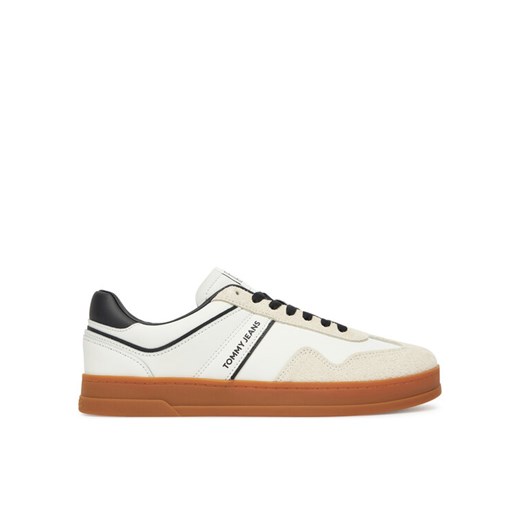 Sneakersy Tommy Jeans The Greenwich Leather EM0EM01587 Écru ze sklepu eobuwie.pl w kategorii Buty sportowe męskie - zdjęcie 183906367