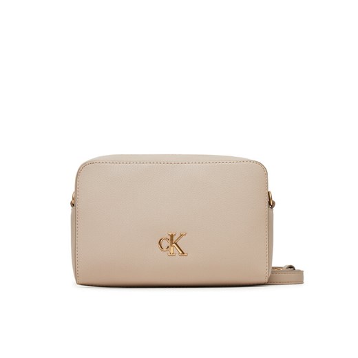Torebka Calvin Klein Jeans Minimal Monogram Ew Camera Bag LV04K3162G Écru ze sklepu eobuwie.pl w kategorii Listonoszki - zdjęcie 183906369