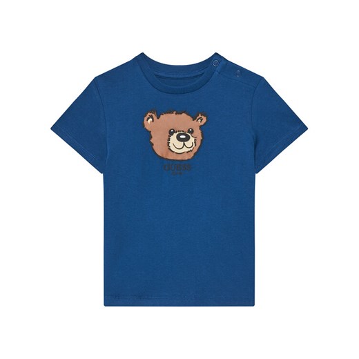 Guess T-Shirt N5YI16 K8HM4 Granatowy Regular Fit ze sklepu MODIVO w kategorii T-shirty chłopięce - zdjęcie 183907547