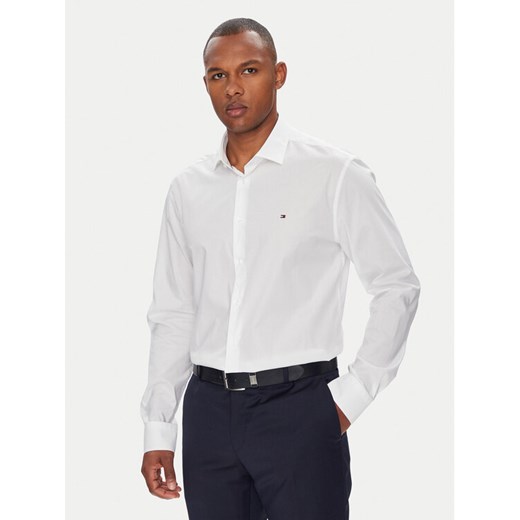 Tommy Hilfiger Koszula MW0MW38347 Biały Slim Fit ze sklepu MODIVO w kategorii Koszule męskie - zdjęcie 183907639