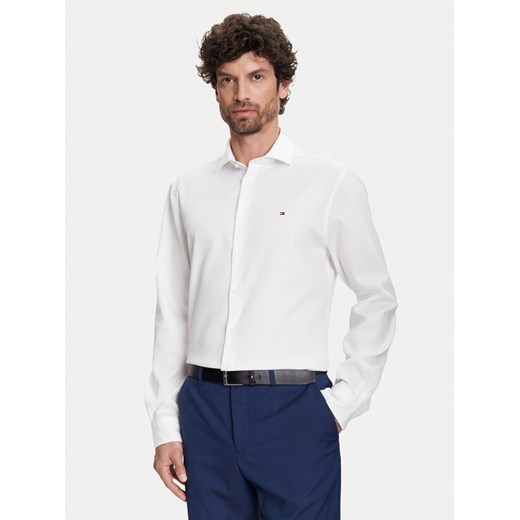 Tommy Hilfiger Koszula MW0MW39573 Biały Slim Fit ze sklepu MODIVO w kategorii Koszule męskie - zdjęcie 183907665
