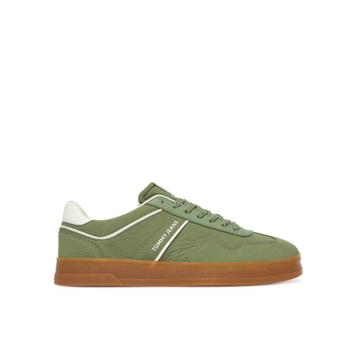 Tommy Jeans Sneakersy The Greenwich Mix Media EM0EM01586 Zielony ze sklepu MODIVO w kategorii Buty sportowe męskie - zdjęcie 183907797