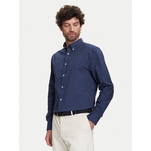 Tommy Hilfiger Koszula MW0MW39437 Granatowy Regular Fit ze sklepu MODIVO w kategorii Koszule męskie - zdjęcie 183907808