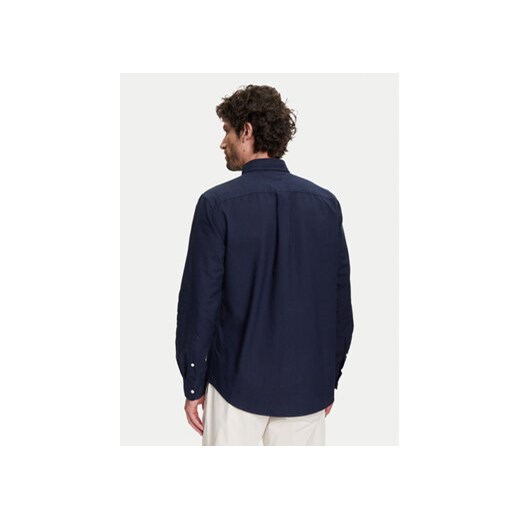 Koszula męska granatowa Tommy Hilfiger z długimi rękawami casual 