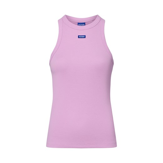 HUGO BLUE Top damski - Easy Tank_B Kobiety Bawełna bzowy jednolity ze sklepu vangraaf w kategorii Bluzki damskie - zdjęcie 183909478
