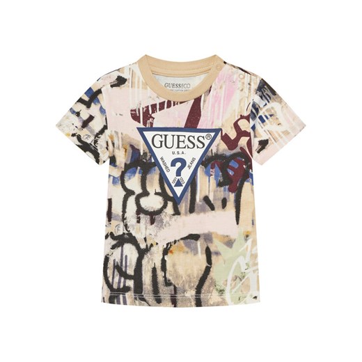 Guess T-Shirt N5YI04 K8HM4 Kolorowy Regular Fit ze sklepu MODIVO w kategorii Kaftaniki i bluzki - zdjęcie 183910579