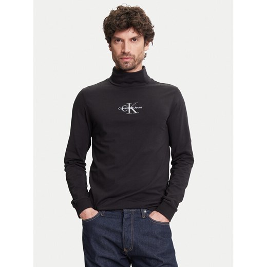 Calvin Klein Jeans Golf J30J321701 Czarny Slim Fit ze sklepu MODIVO w kategorii T-shirty męskie - zdjęcie 183910589