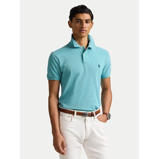 Polo Ralph Lauren Polo 710536856439 Błękitny Slim Fit ze sklepu MODIVO w kategorii T-shirty męskie - zdjęcie 183910737
