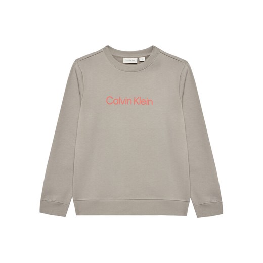 Calvin Klein Jeans Bluza Inst Logo IU0IU00680 D Szary Regular Fit ze sklepu MODIVO w kategorii Bluzy chłopięce - zdjęcie 183910747