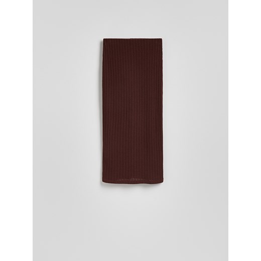 Reserved - Dzianinowa spódnica midi - ciemnobrązowy Reserved XL Reserved