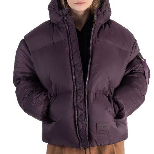 Kurtka Alpha Industries Cloud Puffer Bomber 148006719 - fioletowa ze sklepu streetstyle24.pl w kategorii Kurtki damskie - zdjęcie 183912808