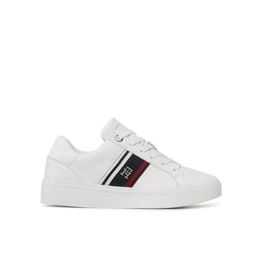 Sneakersy Tommy Hilfiger Corp Webbing FW0FW07379 Biały ze sklepu eobuwie.pl w kategorii Buty sportowe damskie - zdjęcie 183913518