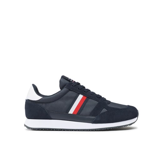 Sneakersy Tommy Hilfiger Runner Lo Vintage Mix FM0FM03431 Granatowy Tommy Hilfiger 44 eobuwie.pl