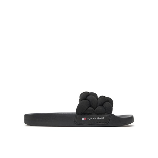 Klapki Tommy Jeans Tjw Braided Slide EN0EN02450 Czarny Tommy Jeans 39 eobuwie.pl