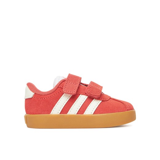 Sneakersy adidas VL Court 3.0 Shoes JR2218 Czerwony ze sklepu eobuwie.pl w kategorii Buty sportowe dziecięce - zdjęcie 183913568