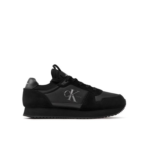 Sneakersy Calvin Klein Jeans Runner Sock Laceup Ny-Lth YM0YM00553 Czarny 40 eobuwie.pl