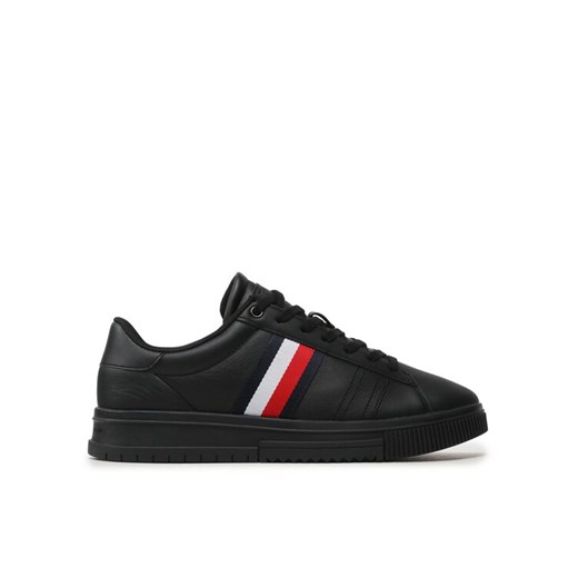 Sneakersy Tommy Hilfiger Supercup Leather FM0FM04706 Czarny Tommy Hilfiger 44 eobuwie.pl